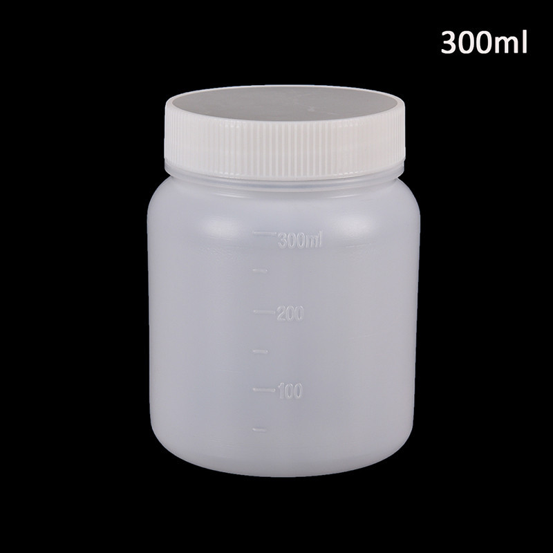 300ml clear plastic cylinder shaped chemical storage reagent sample ...
