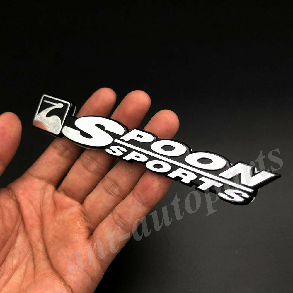 ~Chome ABS SPOON SPORTS JDM R Car Trunk Fender Rear Badge Emblem Decal ...