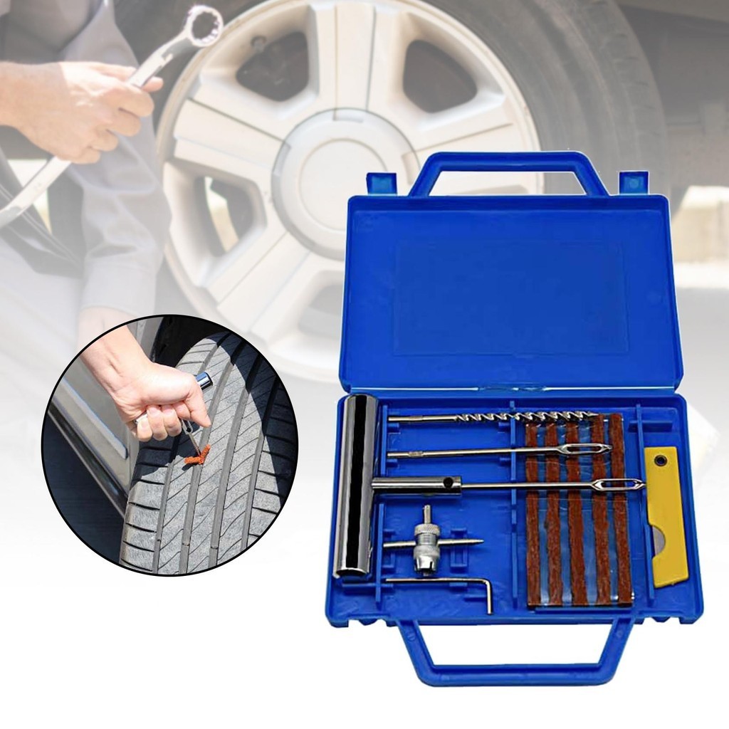 ☟Tyre Puncture Repair Portable Motorcycle Tyre Puncture with Storage