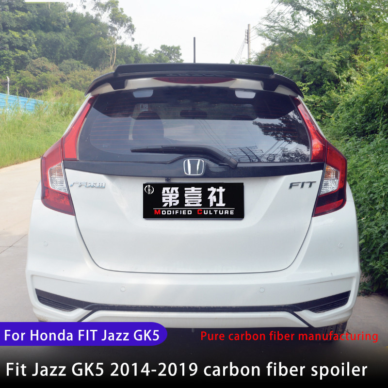 ♣For Honda Fit Jazz spoiler 2014-2019 GK5 carbon fiber modification RS ...