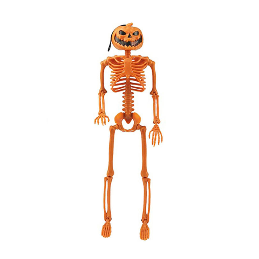 유Mini Pumpkin Head Skull Skeleton Full Body with Movable Joints Skull ...