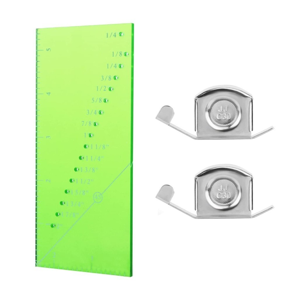 유Seam Guide Ruler Set 3Pcs 2 Magnetic Seam Guid and Seam Allowance ...