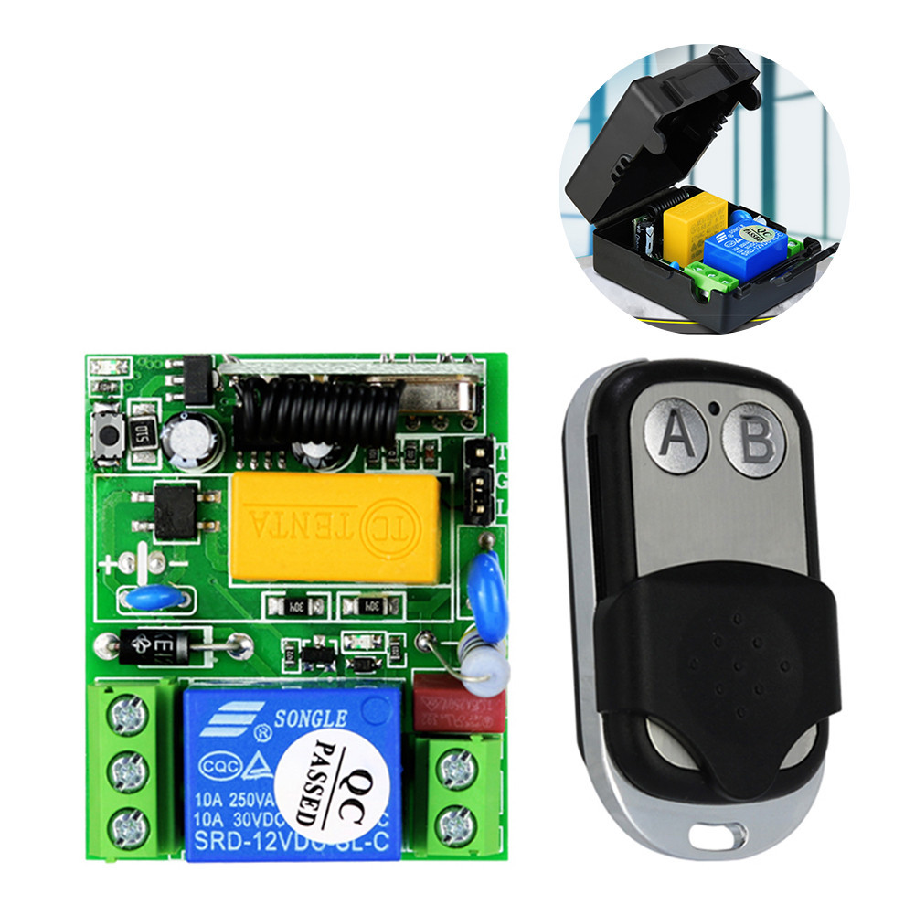 ☠AC220V 1CH Wireless Remote Control Switch 433MHz Relay Receiver Module ...