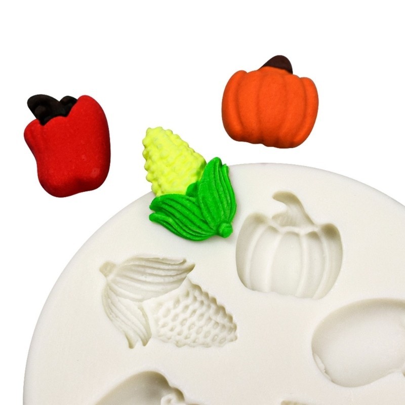 Cartoon Vegetable Shaped Silicone Mold Fondant Chocolate Mould DIY Cake ...