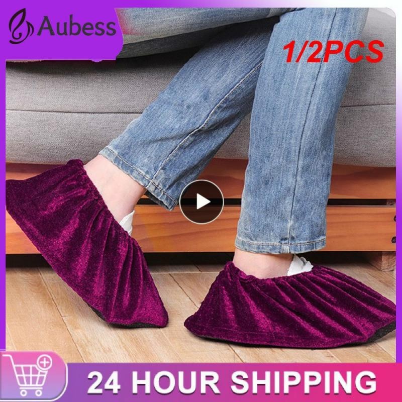 1/2PCS Home Guest Use Boot Shoe Covers Anti-Slip Protective Floor Shoe ...
