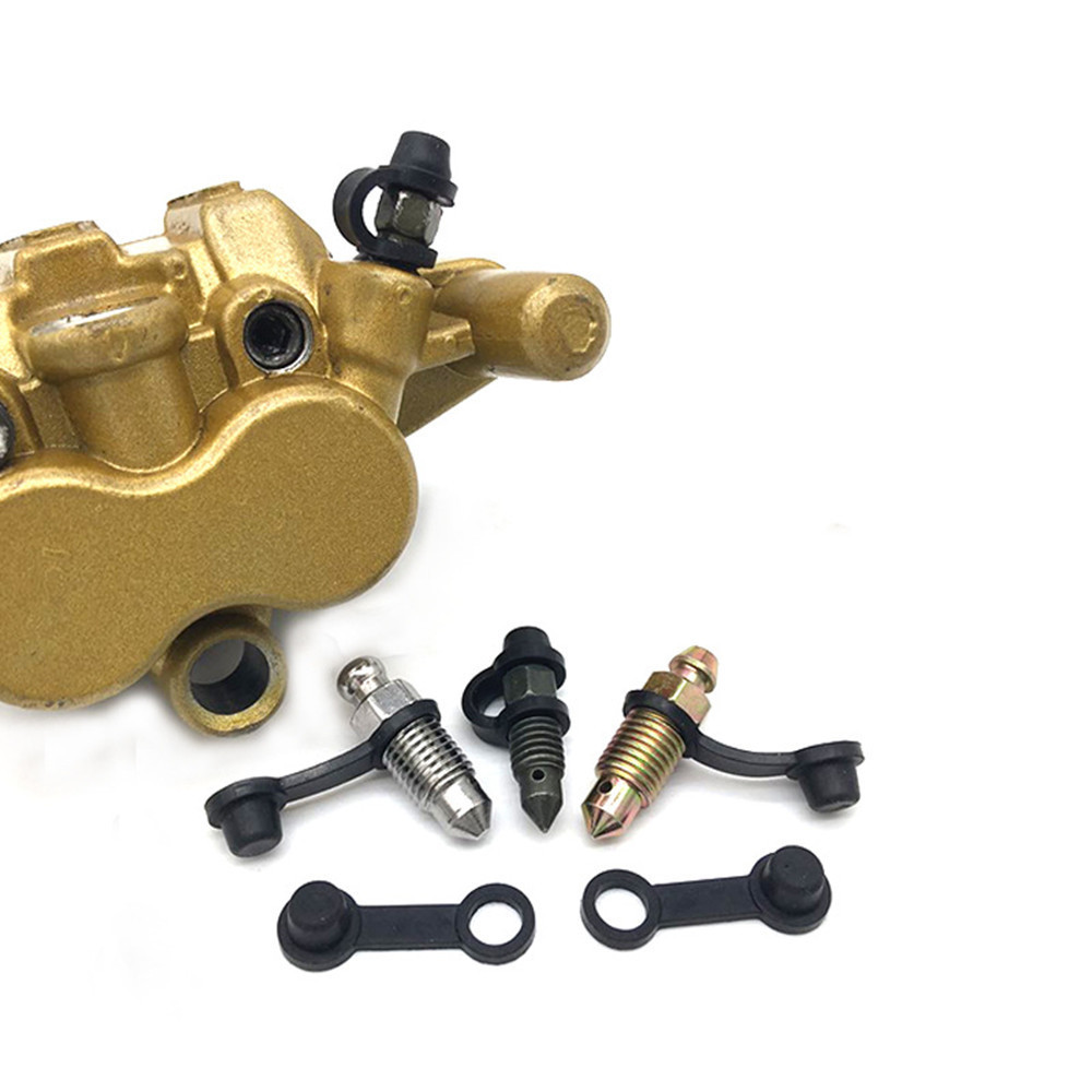 ☺Brake Caliper Bleeder Screw Cap Pump Dust Cover Cap Rubber for