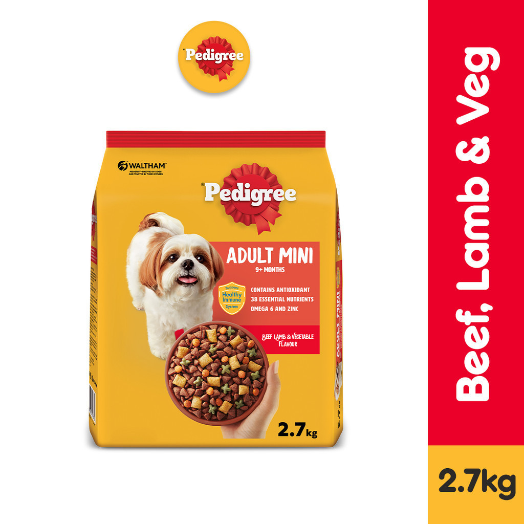 PEDIGREE Dog Dry Food Mini Small Breed in Beef Lamb Vegetable Flavor 2.7kg Shopee Philippines