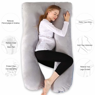 100% Cotton Full Body Pillow for Pregnant Women U Shape Pregnancy ...