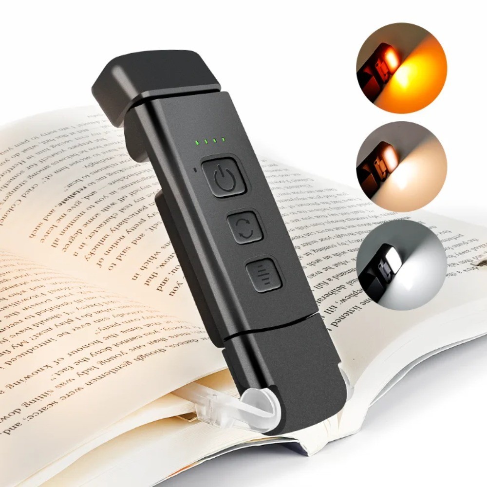 Usb Rechargeable Book Light Portable Reading Light 3 Colors 5 ...
