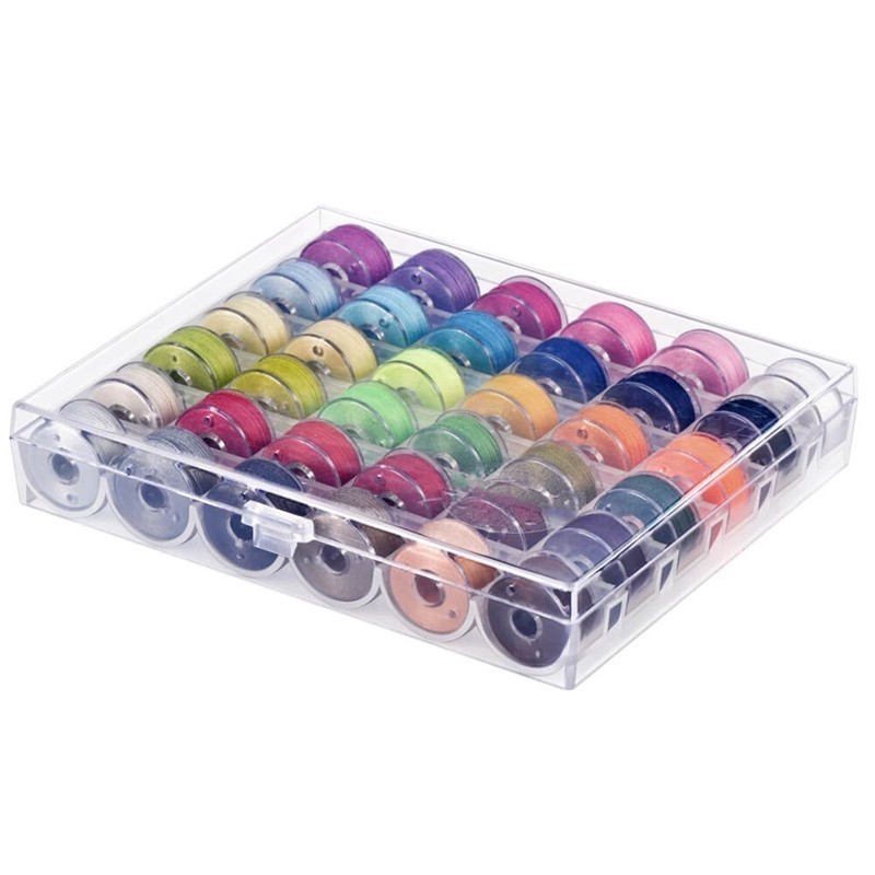 ღ36 Pcs Bobbins And Sewing Threads With Case And Soft Measuring Tape ...