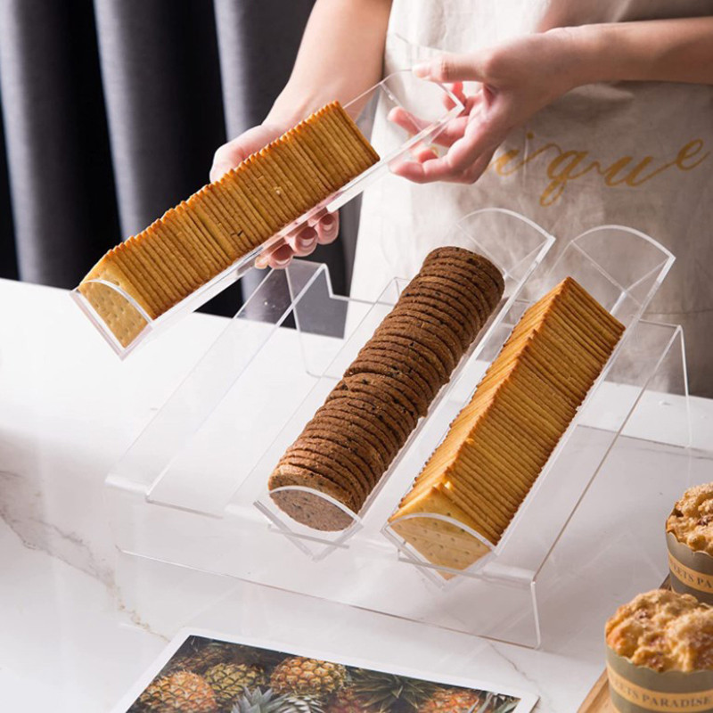 Clear Cracker Stand Appetizer Serving Tray Cookie Display Stand Acrylic ...