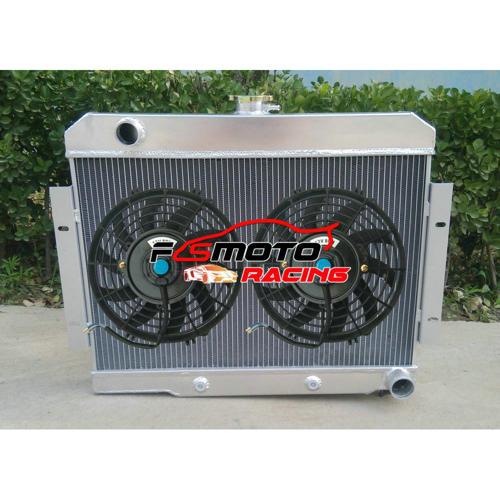 ️3 ROW Aluminum Radiator + Fan For Jeep Wrangler CJ CJ5 CJ7 SCRAMBLER ...