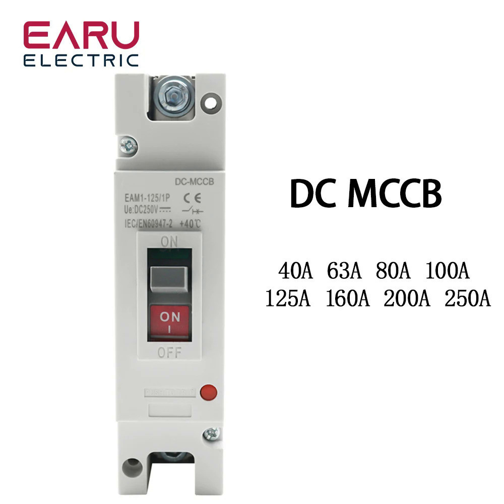 1P DC 250V DC Solar Molded Case Circuit Breaker MCCB Overload ...