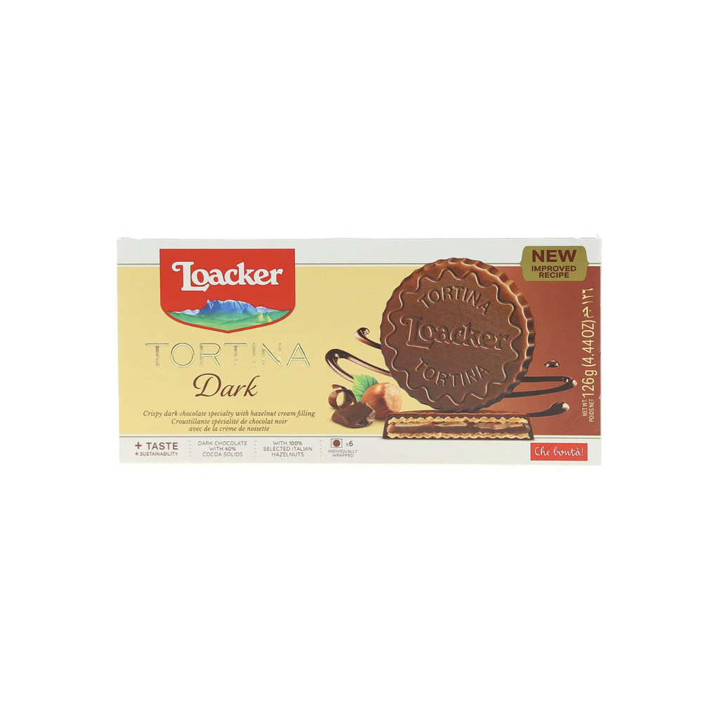 Loacker Wafers Dark Chocolate Tortina 126g ( MARCH 10, 2025) Shopee