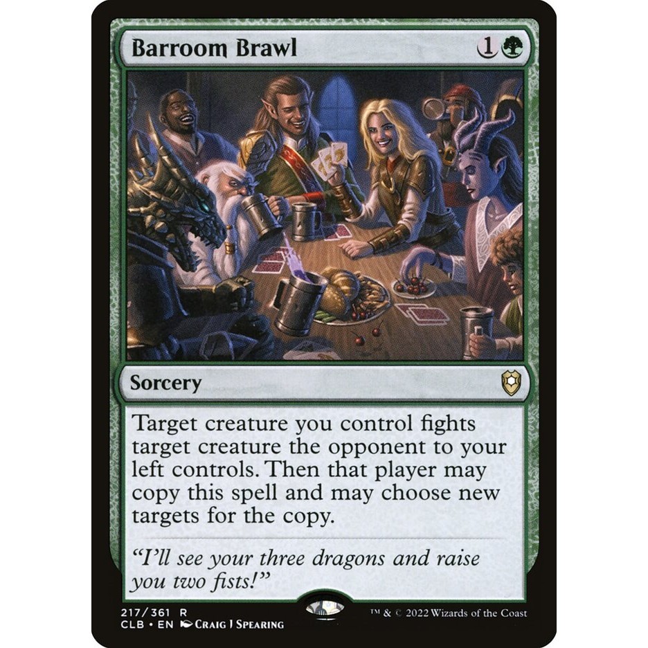 Barroom Brawl Battle for Baldur's Gate clb rare MTG Magic the Gathering ...