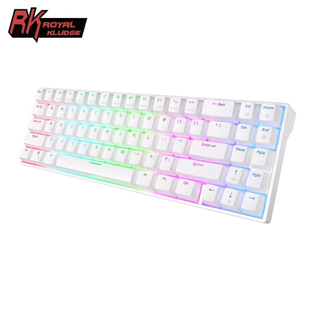 Royal Kludge RK71 Bluetooth 5.0 USB C Dual Mode 60% 71 key RGB Backlit ...