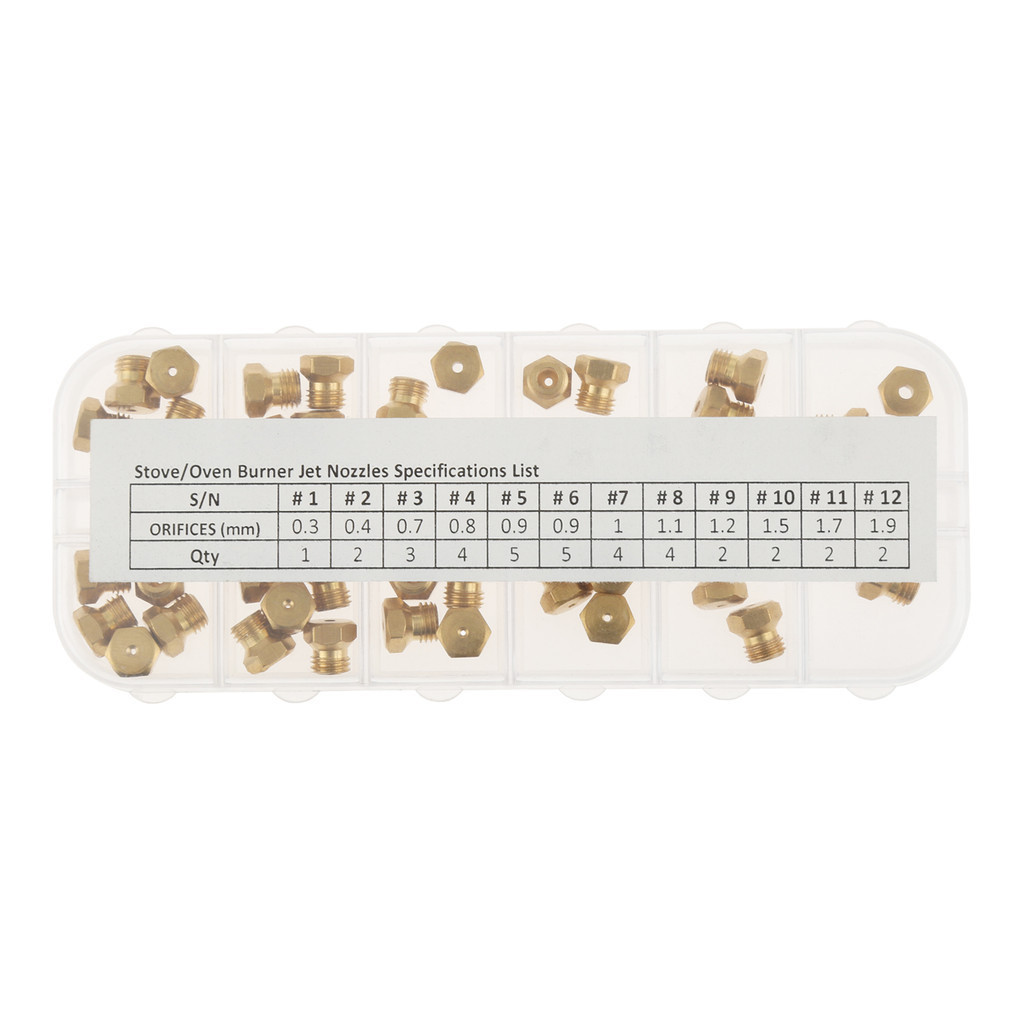 ⓛ36Pc Stove Oven Orifice Conversion Kit Propane Natural Gas Brass Jet