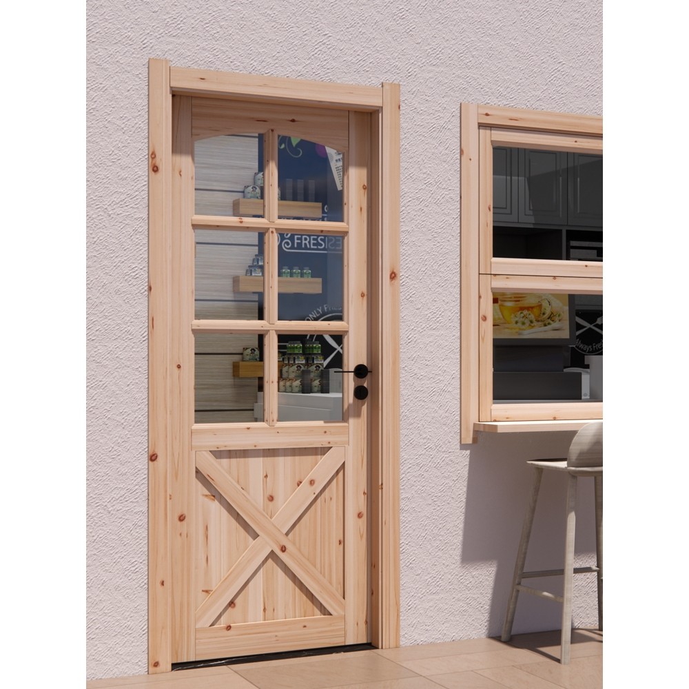 ⋌Factory direct sale solid wood indoor kitchen bathroom glass sliding