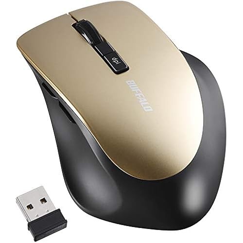 Buffalo Wireless mouse 5 button BlueLED Supports Dpi switching ...