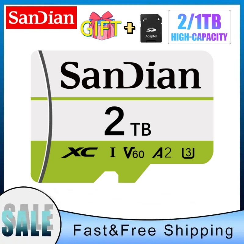 2TB/1TB Flash Memory Card 256GB 512GB Class A2 Micro tarjeta SD ...