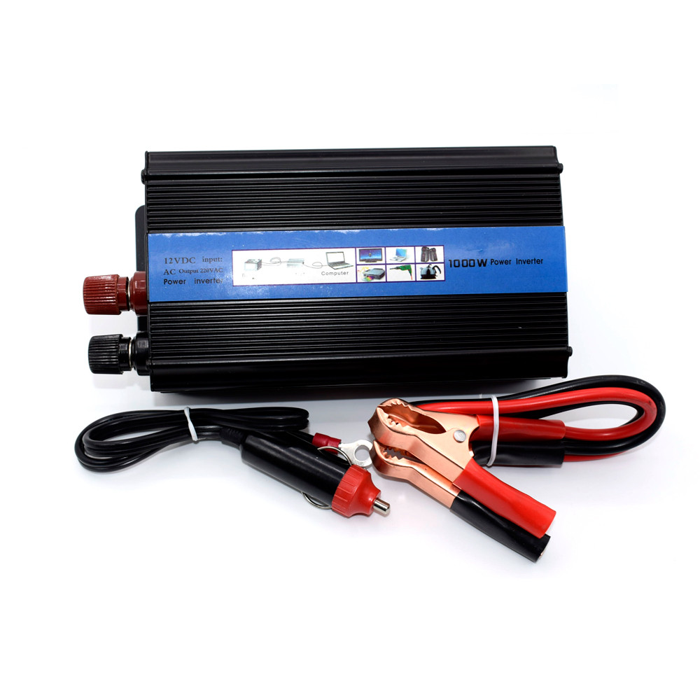 ๑Car inverter 1000W DC 12 v to AC 220 v vehicle power supply switch on