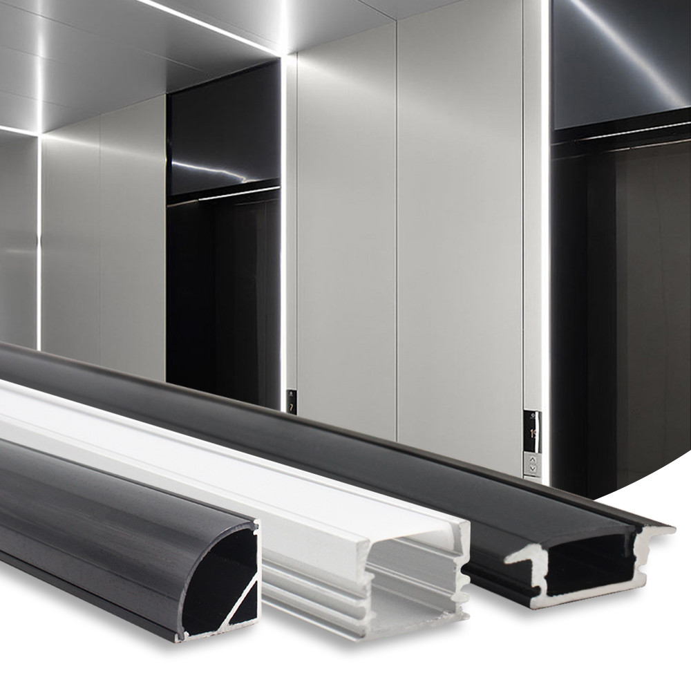 ☛LED Strip Aluminum Profile 50CM Recessed Surface Mounted Aluminium ...