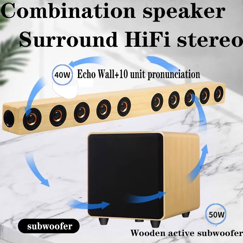 ☮100W Highpower Bluetooth Speaker Box Home Theater Computer TV Sound