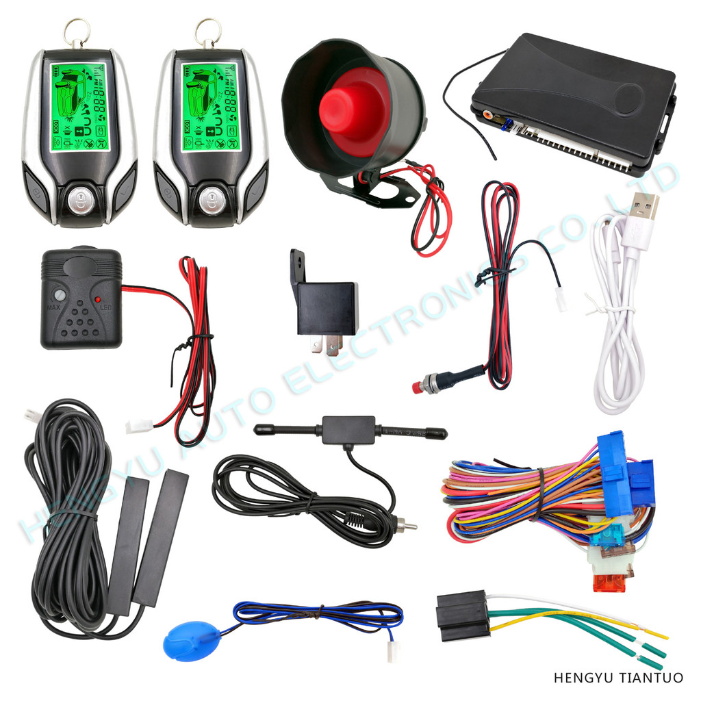 ♠HENGYU SHY888 2 way car alarm PKE keyless entry LCD pager display