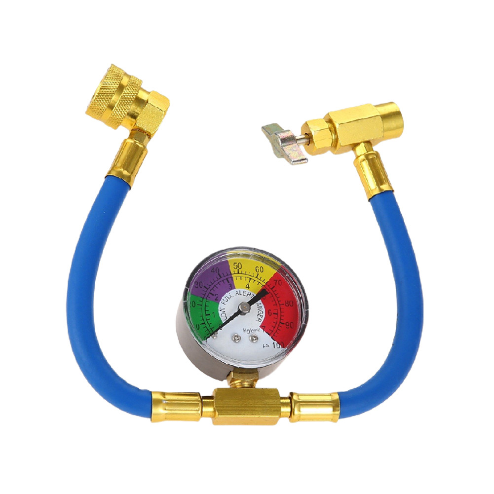 R134A Air Conditioner Gas Charging Hose with Measuring Gauge AC