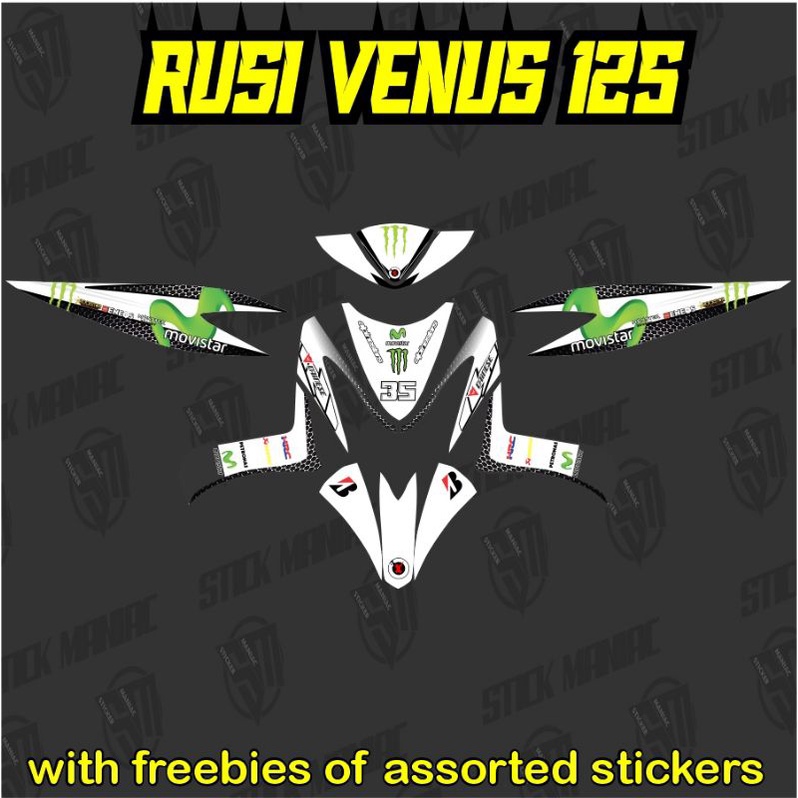 Venus 125 decals sticker, Laminated Shopee Philippines