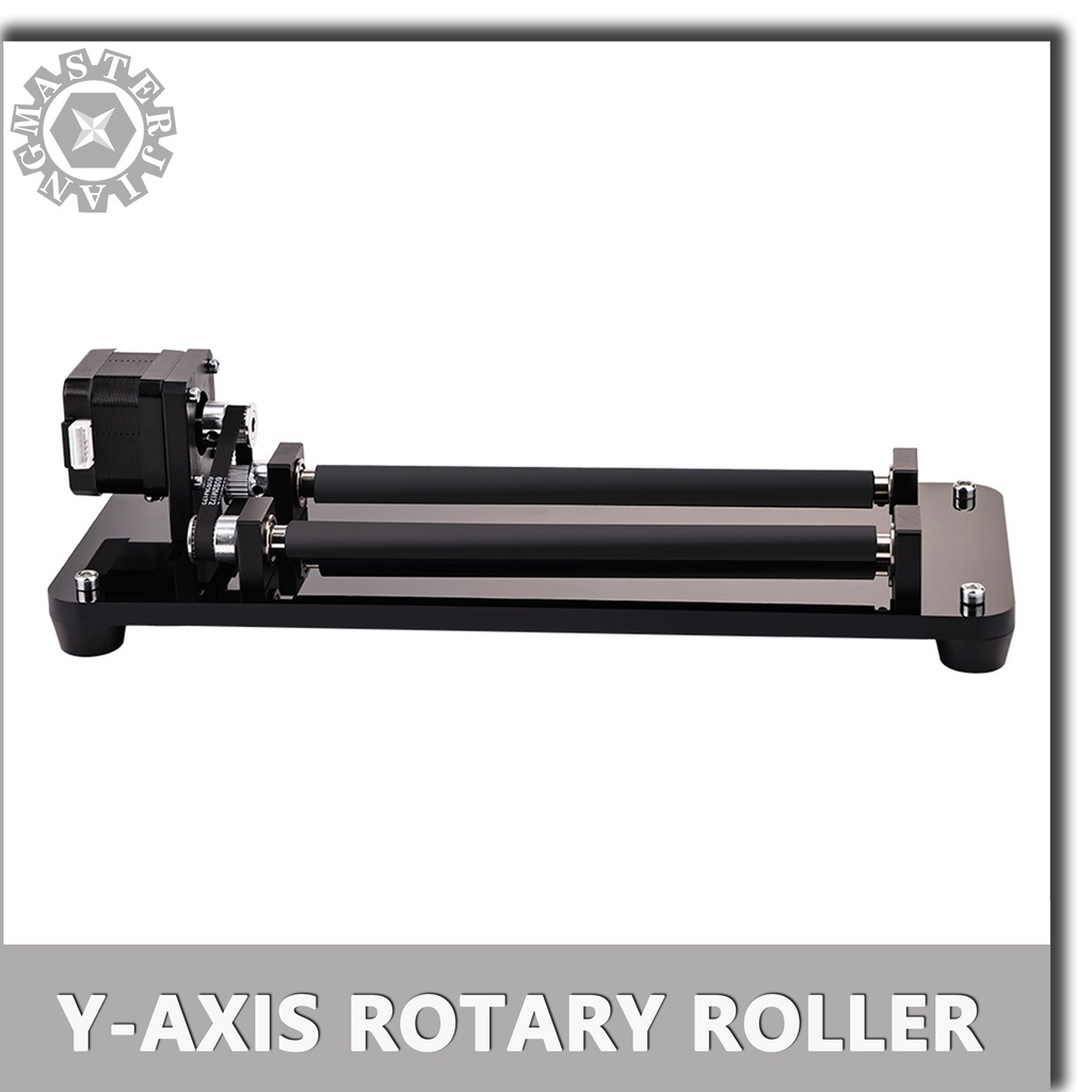 Y axis rotary roller engraving attachment stepper motors for cnc laser