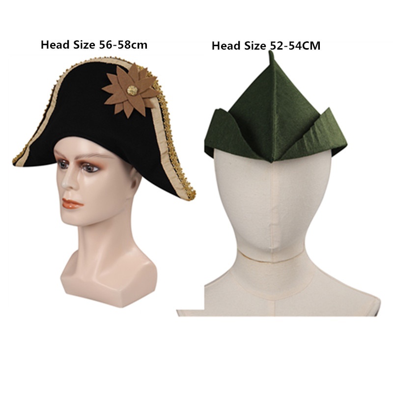 Captain Hook Cosplay Pirate Hat Cap Peter Pan Hats Halloween Carnival