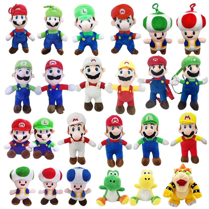 ⓛSuper Mario Bros Plush doll Toys Goomba Troopa Mario Luigi Bowser ...