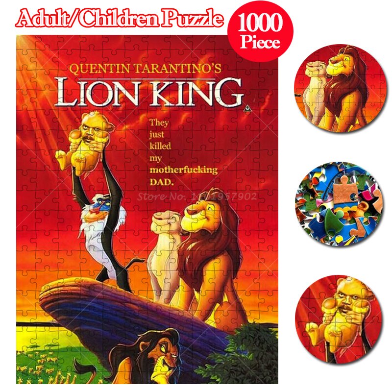 8o7 The Lion King Puzzle Simba Mufasa Pumbaa Timon Cartoon Characters