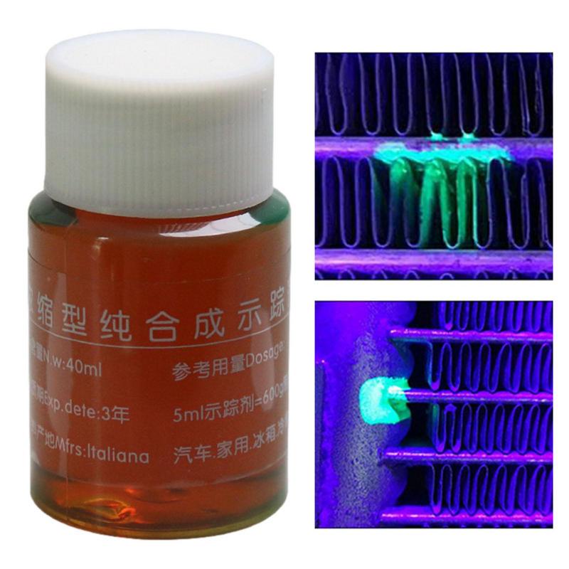 ๑AC Leak Detector Dye 40ml Fluorescent Detection Agent UV Dye Leak
