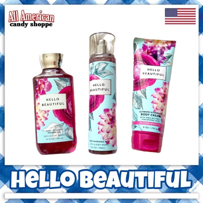 Hello Beautiful Bath and Body Works From USA (Mist, Lotion, Body Wash