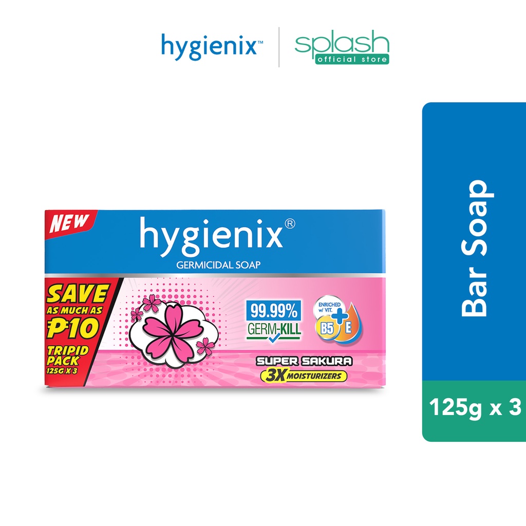 Hygienix AntiBacterial Germicidal Bar Soap with 3x Moisturizer Tripid