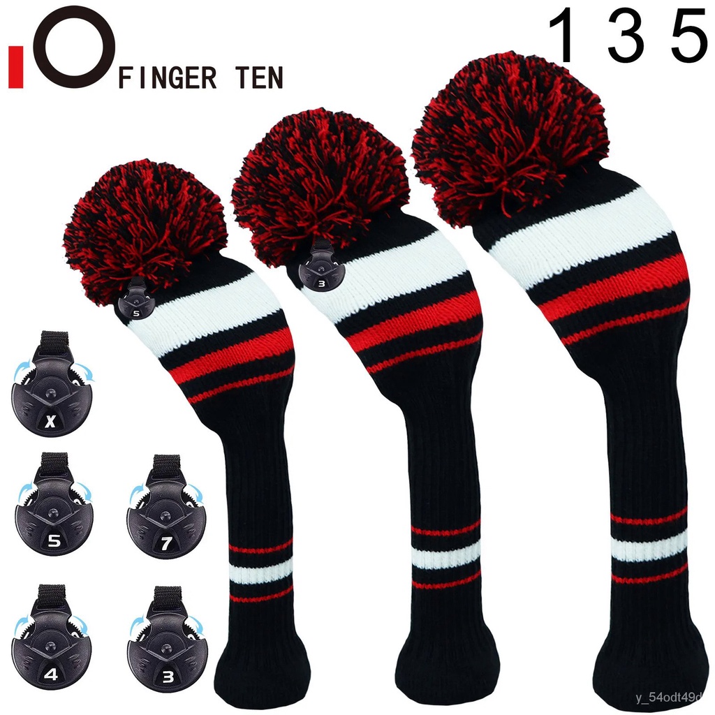 3Pcs 1 3 5 Golf Club Headcovers Set for Driver Fairway Hybrid Cover