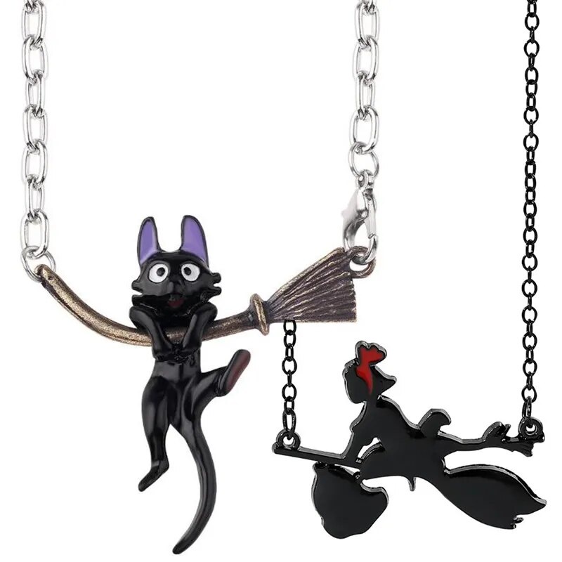 ☇Kiki's Delivery Service Anime Jewelry JIJI Cat Necklace KIKI Girl