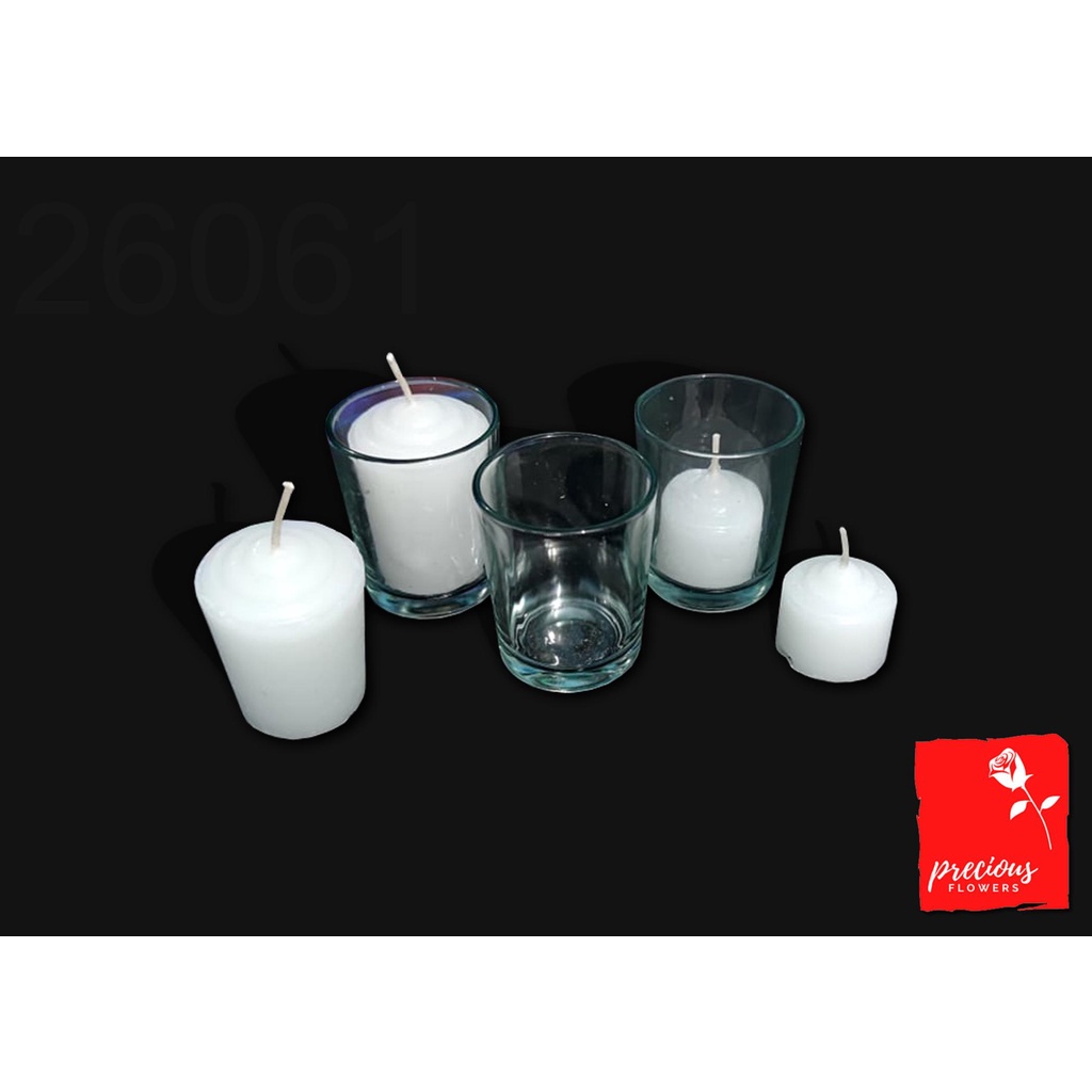 S715 6pcs Tealight Candle Holder Shot Glass Candle Cup Holder Wax Container Bowl Shopee