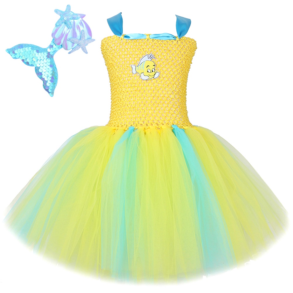 Traditional WearThe LIttle Mermaid Flounder Costumes for Baby Girls