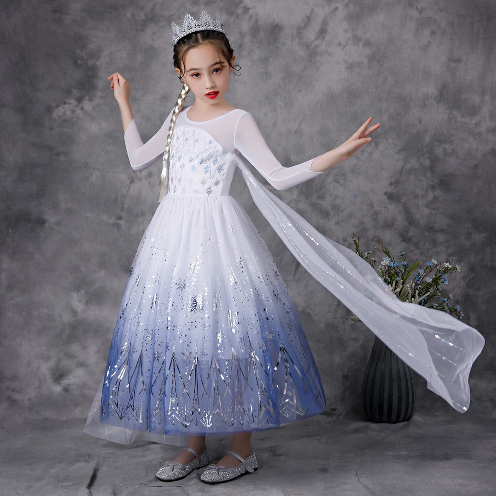 New Frozen 2 Costume Frozen Dress Princess Elsa Dress Long Sleeve