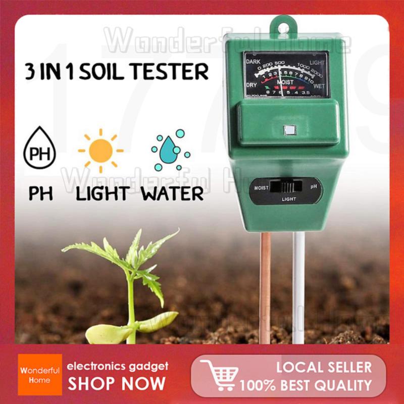 S614 [Philippines stock] 3 in1 Digital Gardening Soil Tester Moisture