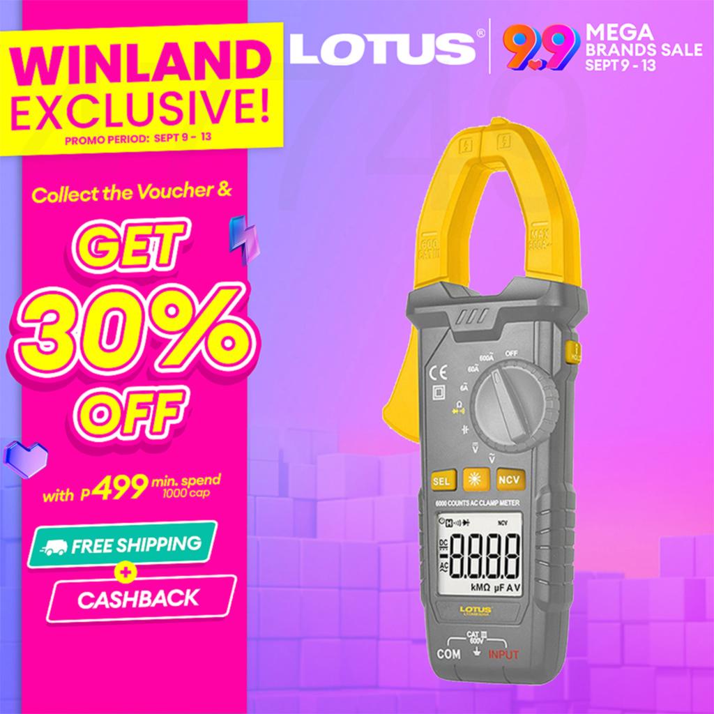 S245 LOTUS by Winland Digital Clamp Meter 6000C Multimeter Multi Tester