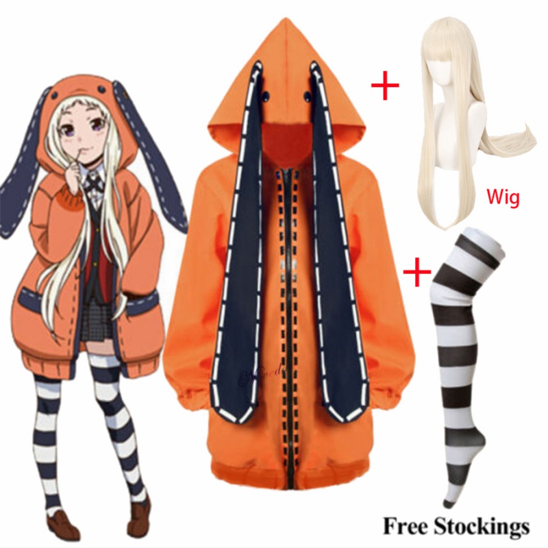 Anime Kakegurui Cosplay Rune Yomozuki Cosplay Costume For Girls Women