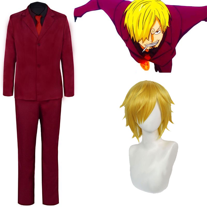 Anime One Piece Sanji Cosplay Costume Outfits Halloween Carnival Party –