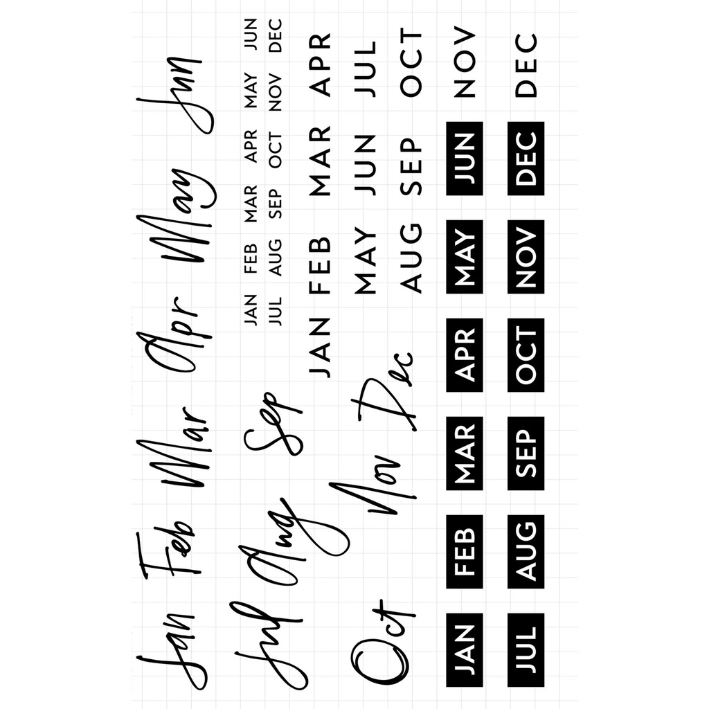 CLEAR STAMP calendar DIY Scrapbook Card album paper craft silicon ...