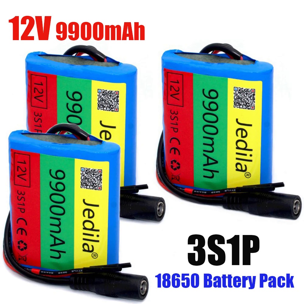 100 New 12V 9900mAh 3S1P Battery Au Lithium 18650 Battery Au Lithium