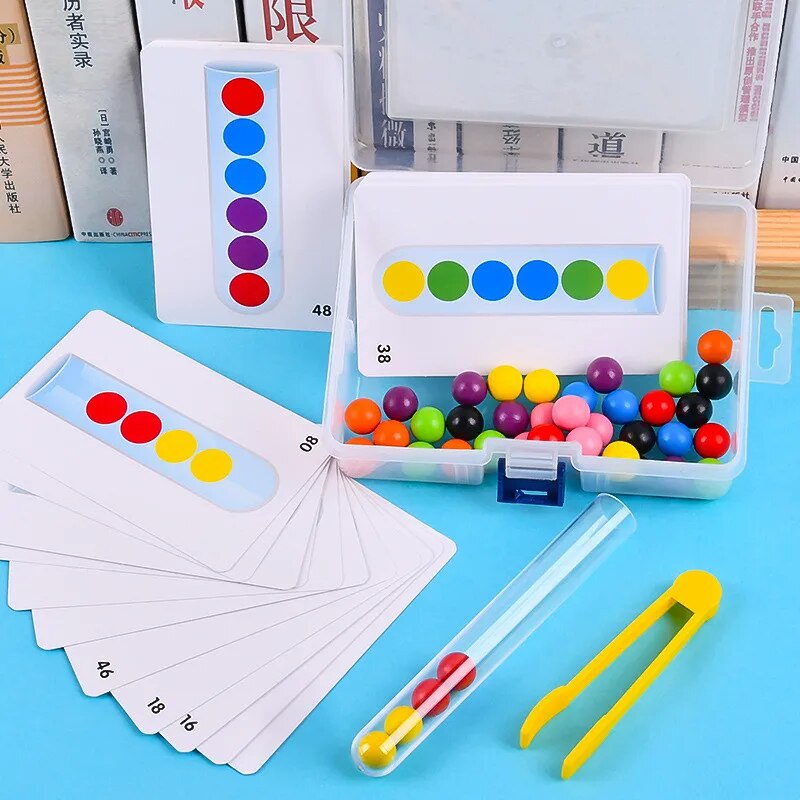 Test for Concentration Clip Children Toy Teaching Tube Kids Toy Motor Educational Beads Fine lo
