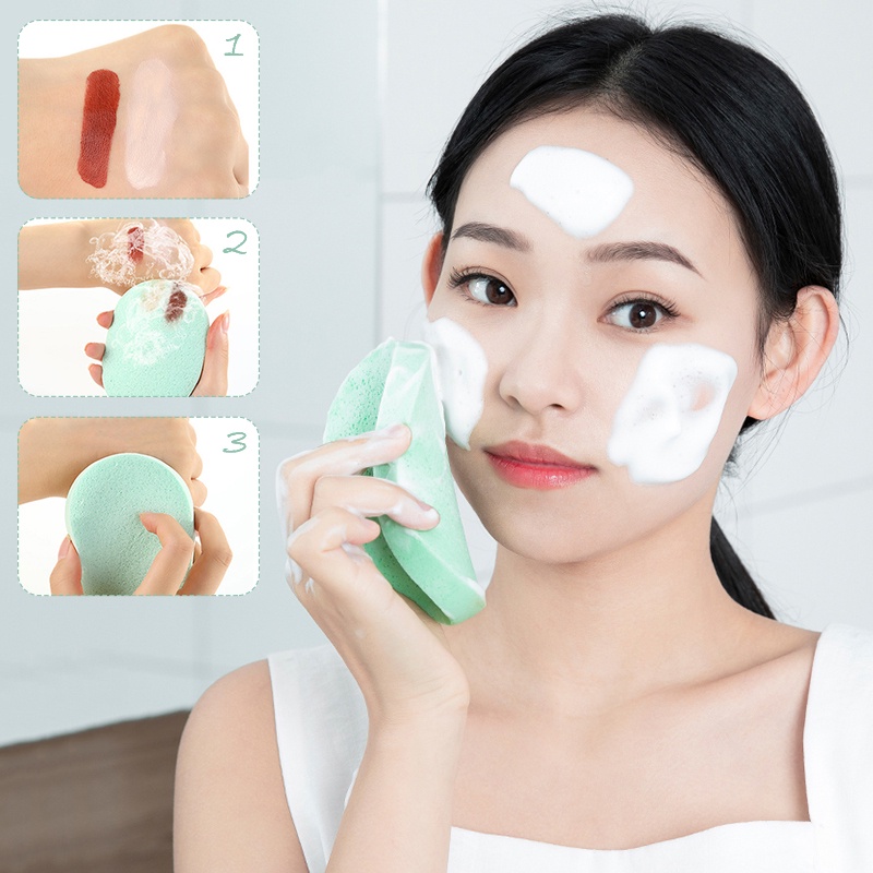 Reusable Facial Cleaning Sponges Soft Makeup Removal Tools Cellulose ...